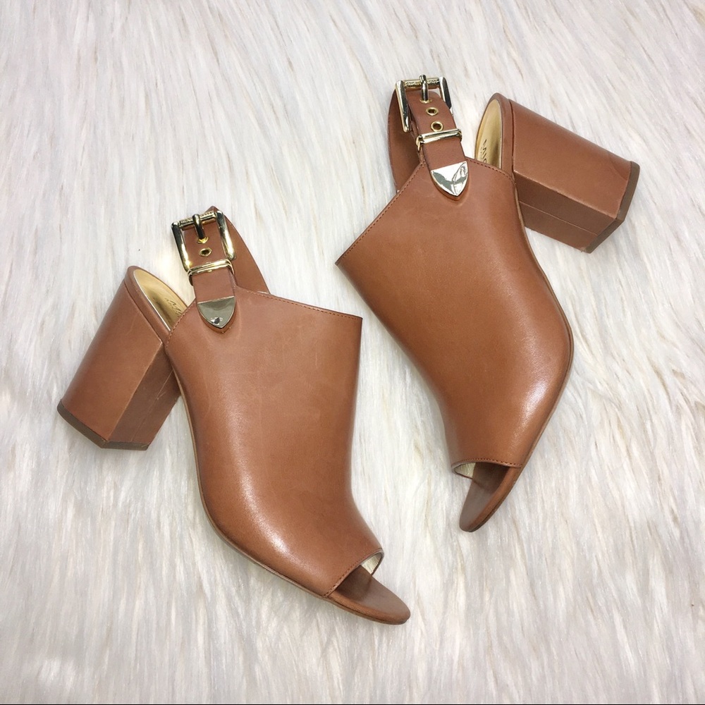 Michael Kors Tan Block Heel Sandals